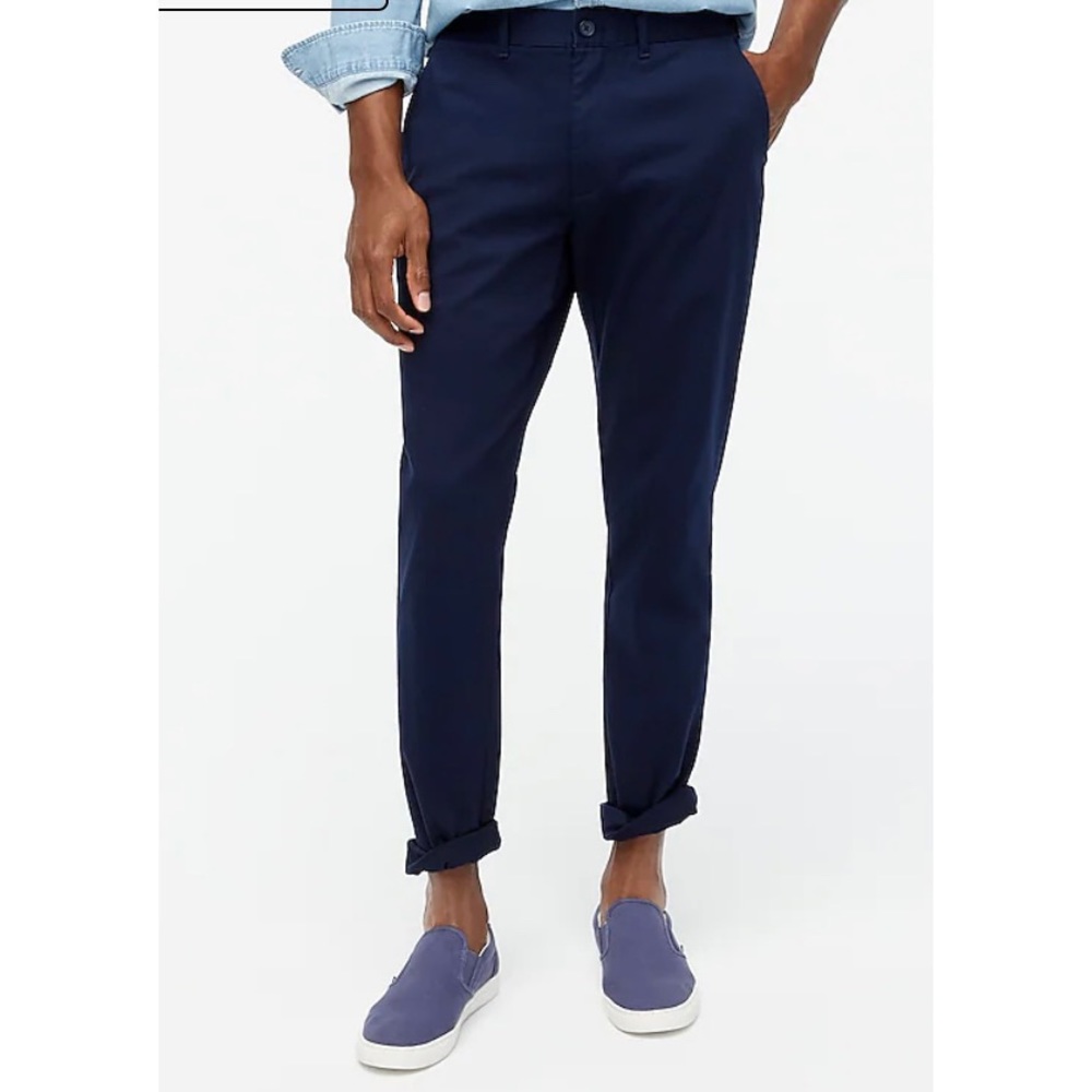 NWT J. Crew Athletic Slim-Fit Chino Pant Navy Blue